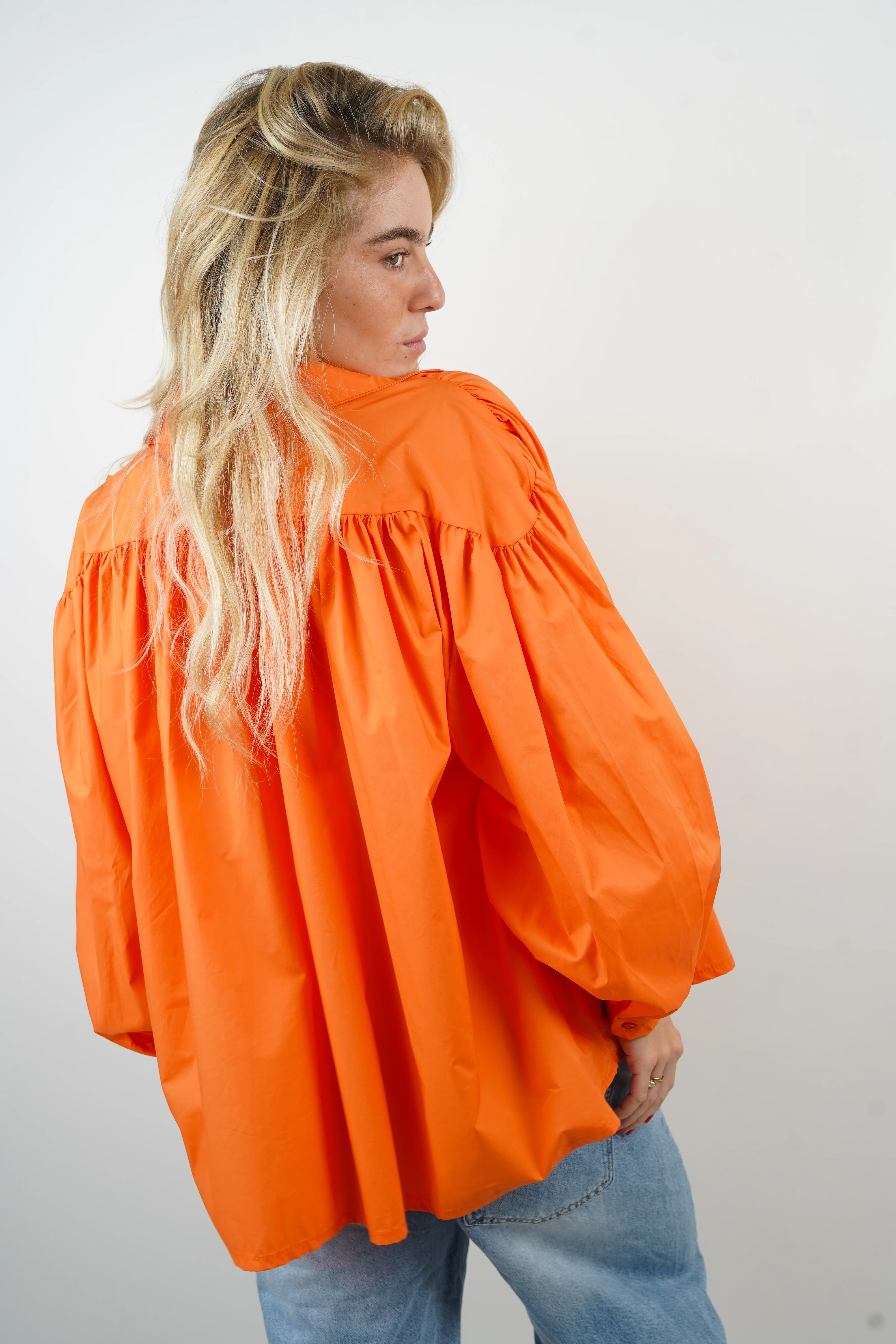 Chemise coton Lou orange - Image 7