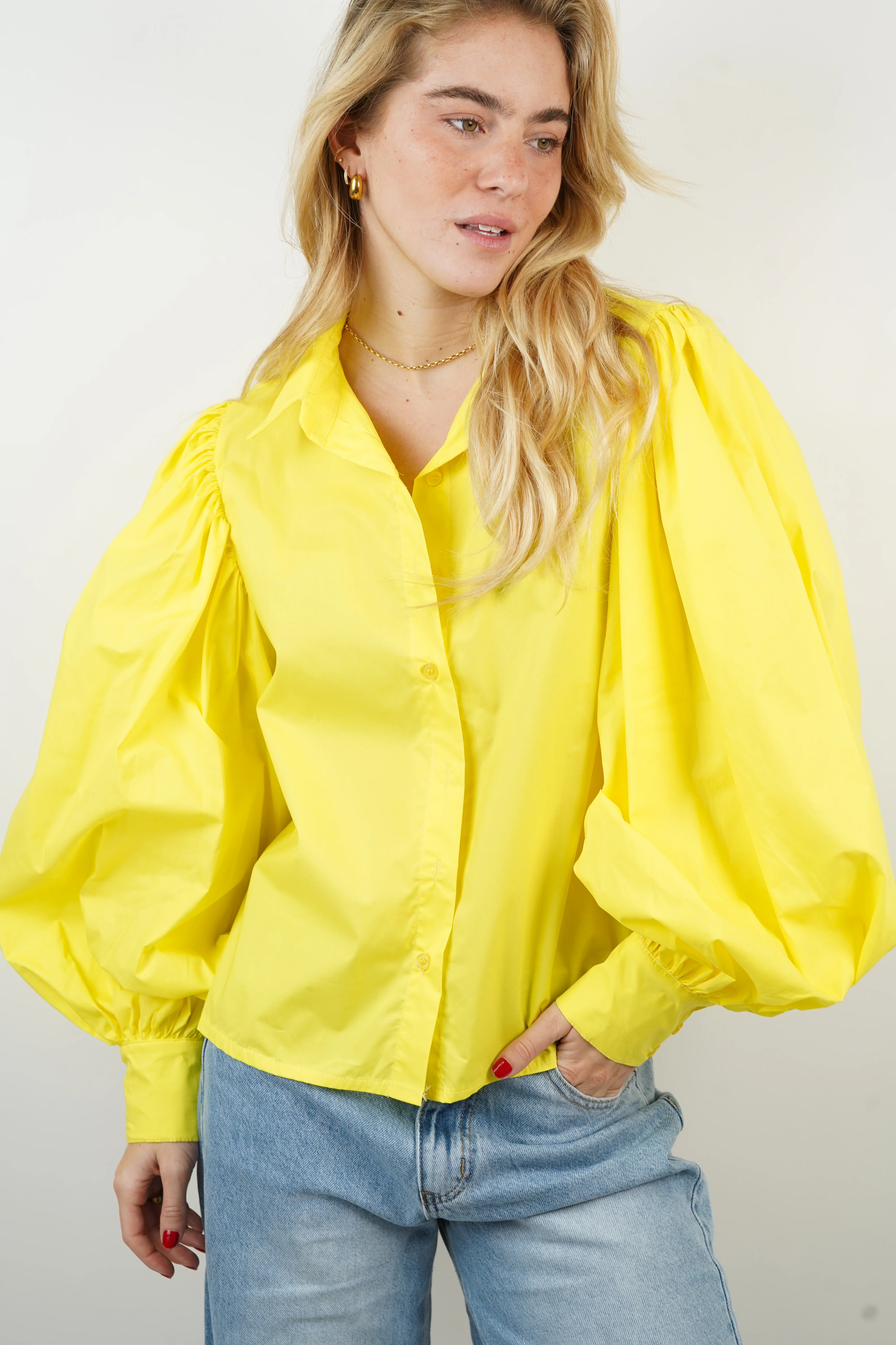 Chemise coton Pia jaune