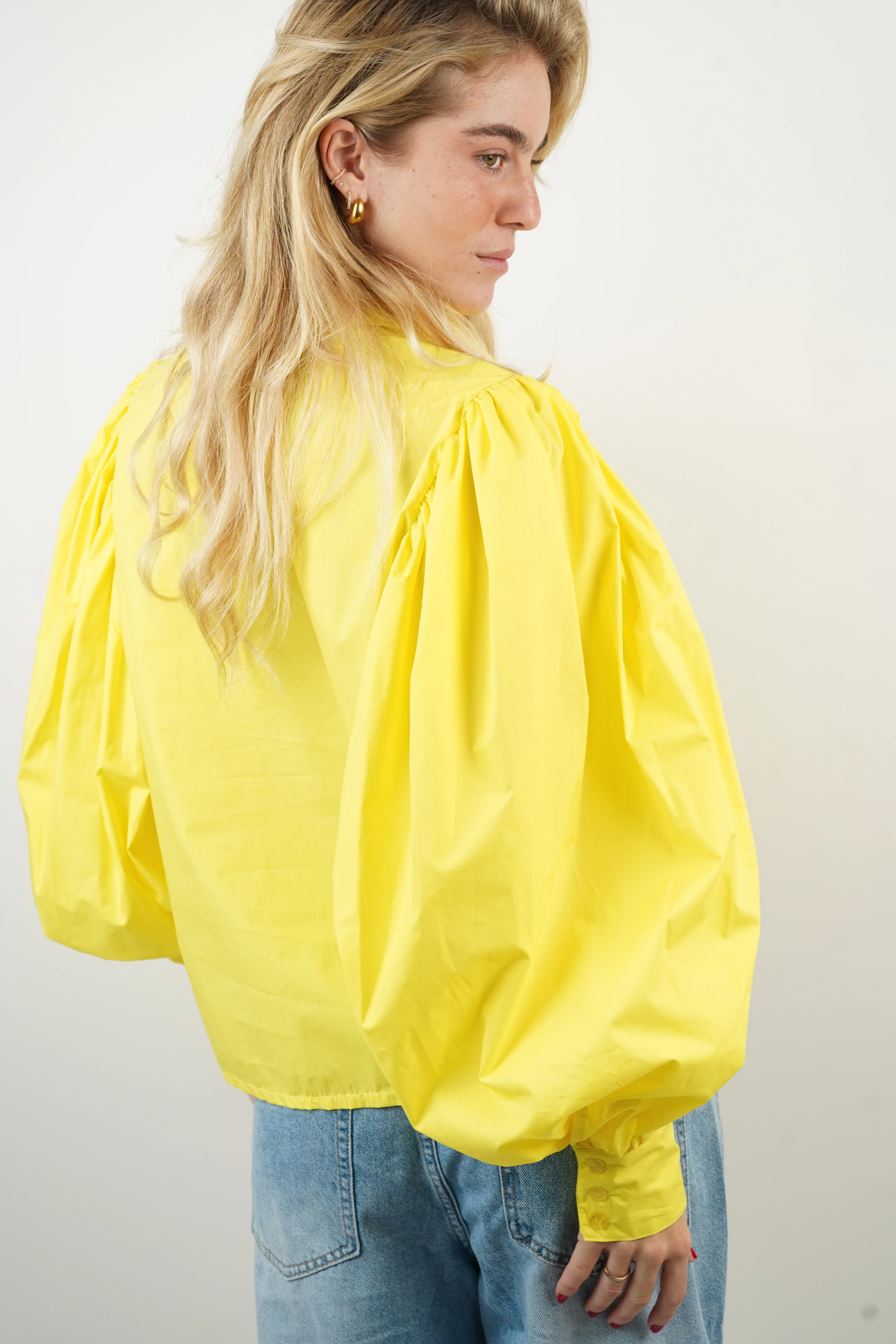 Chemise coton Pia jaune - Image 2