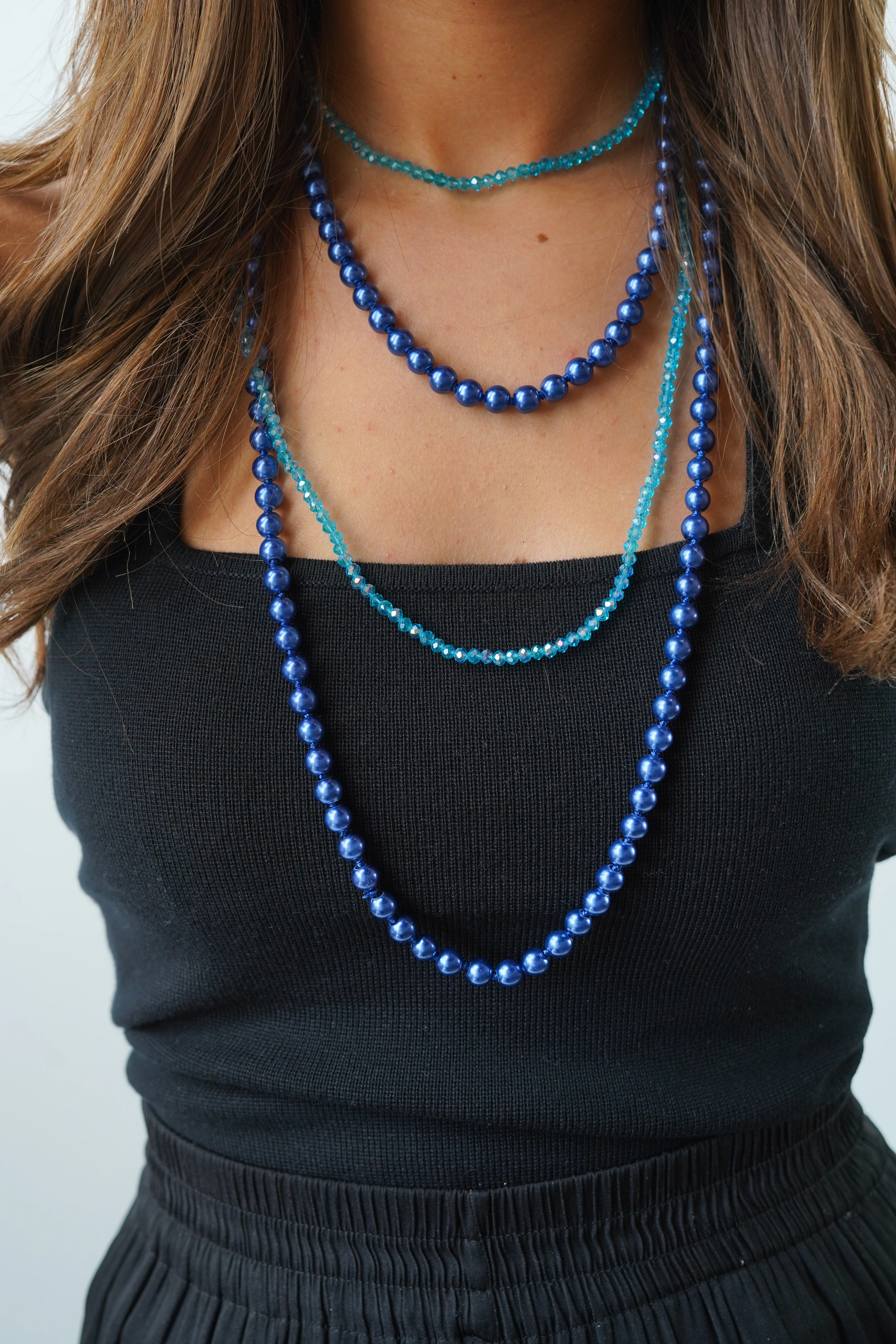Collier de perles marine - Image 3