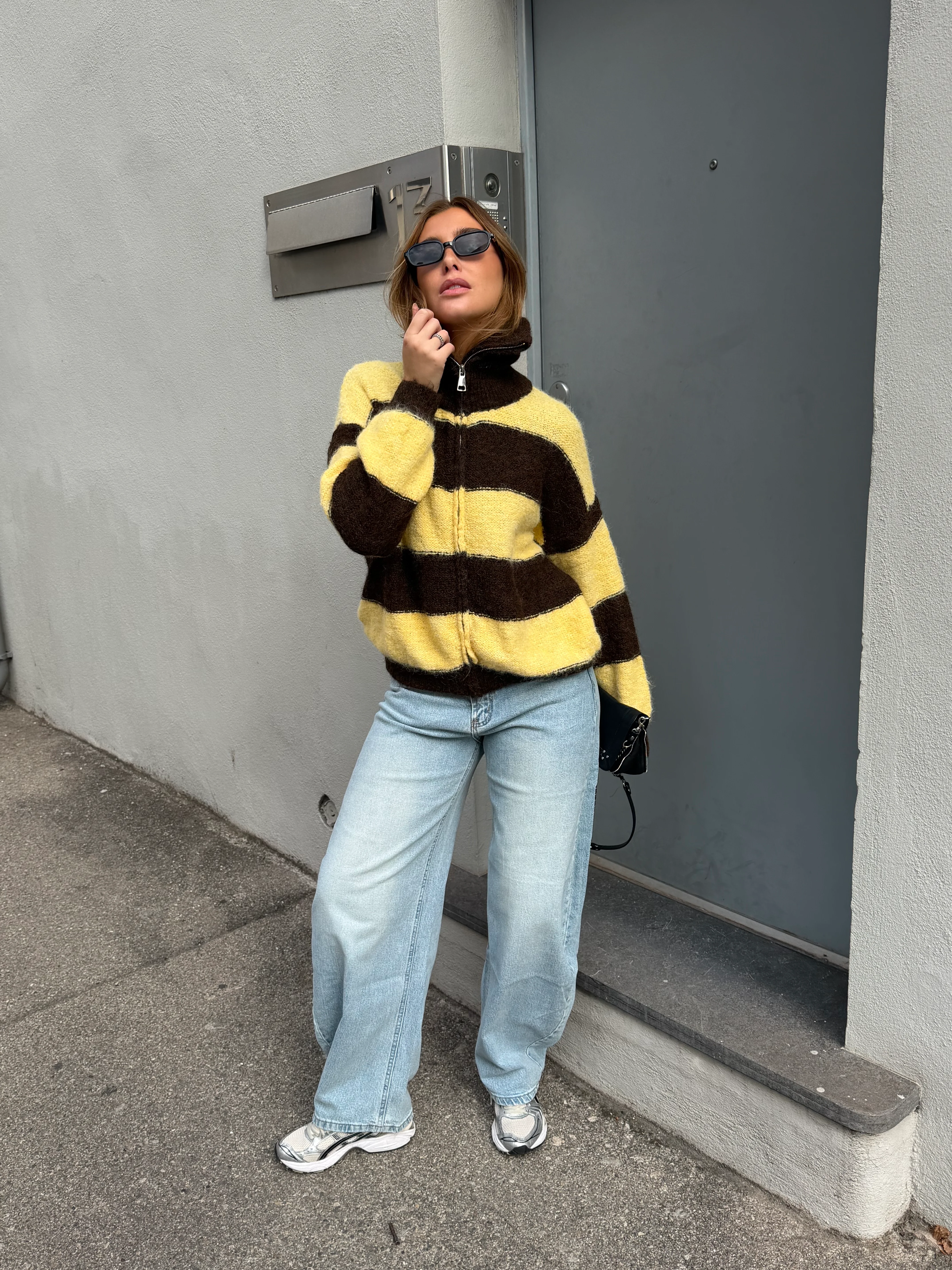 Gilet Gracie jaune et marron - Image 3