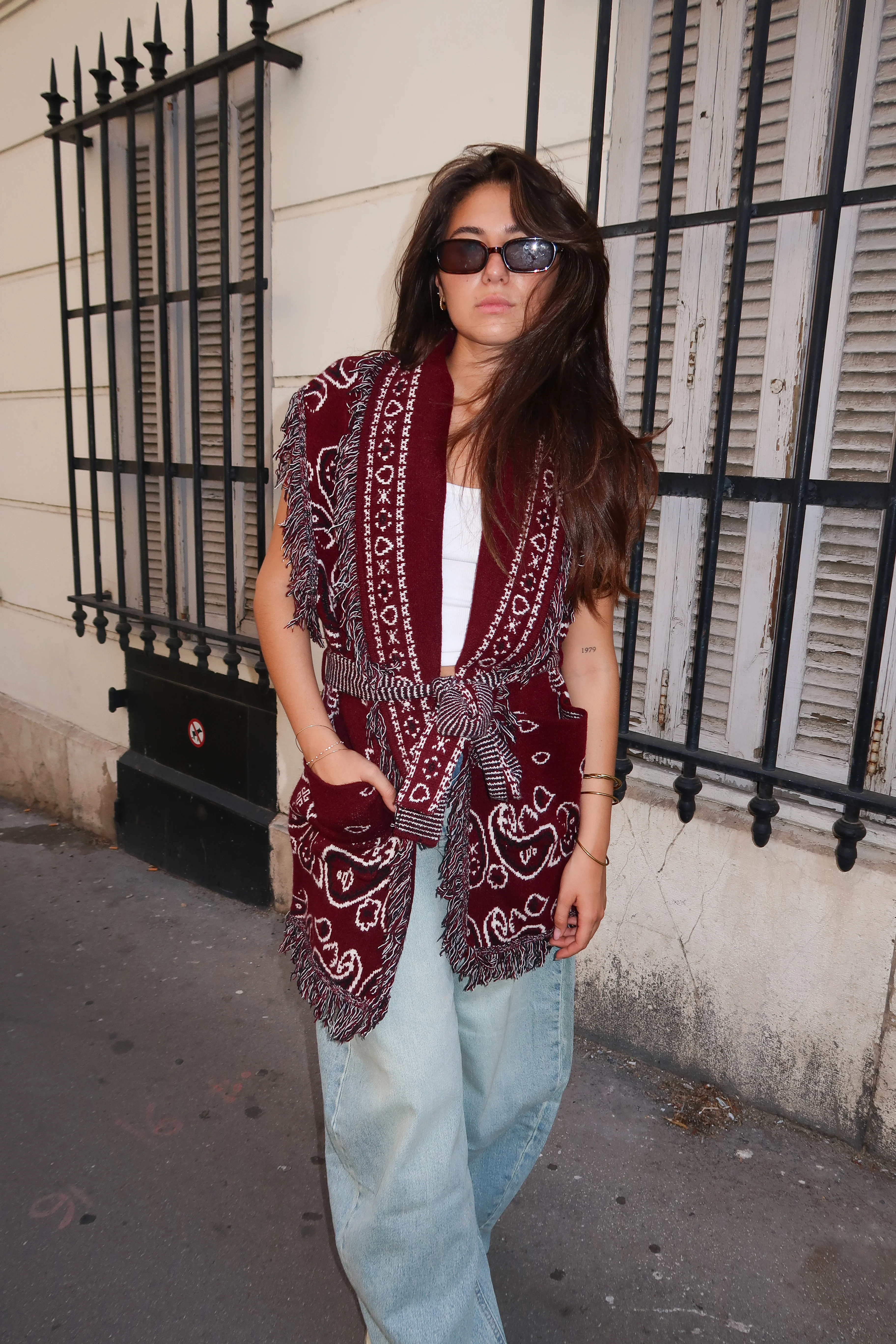 Gilet Natacha bordeaux