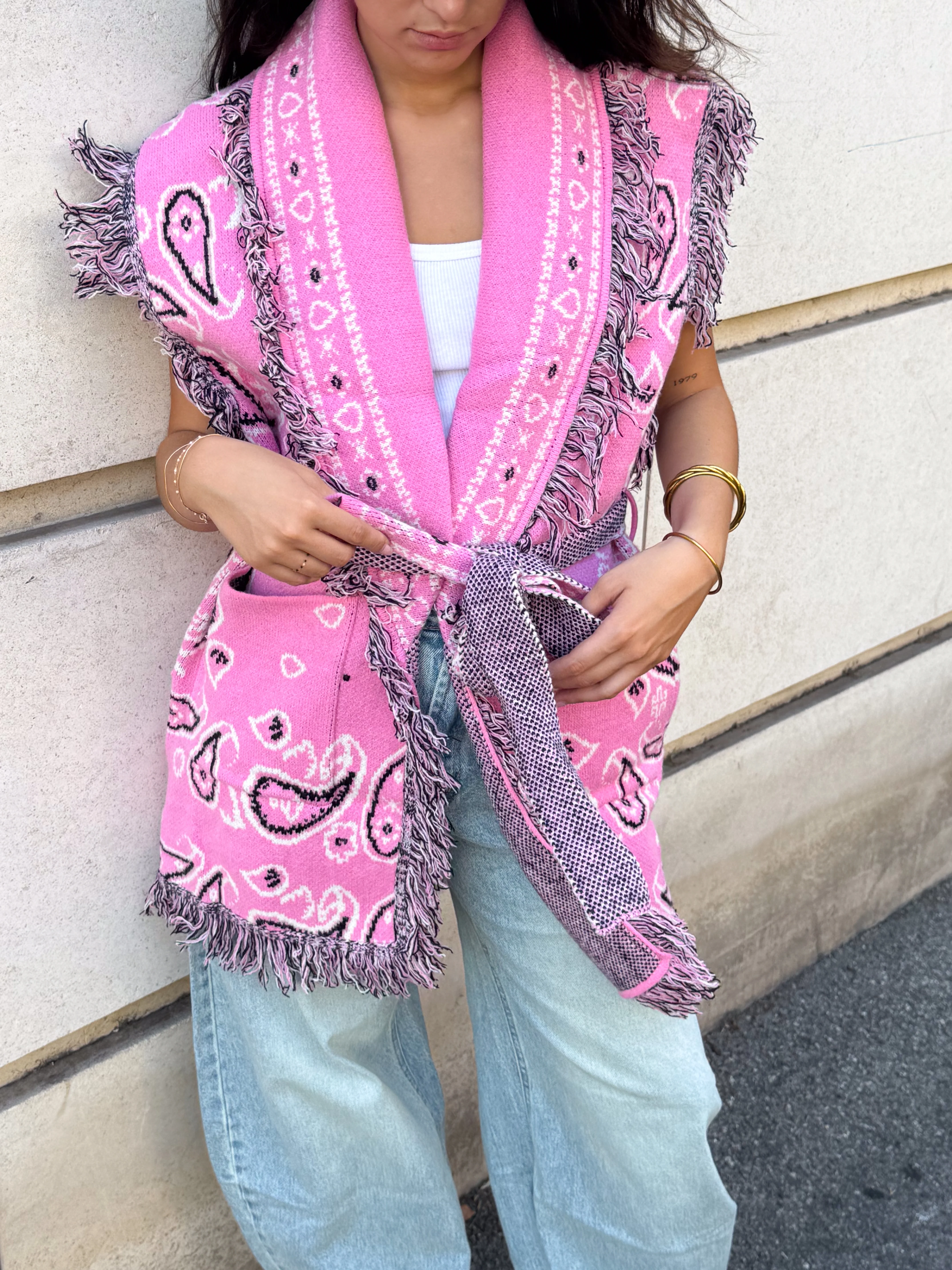 Gilet Natacha rose - Image 2