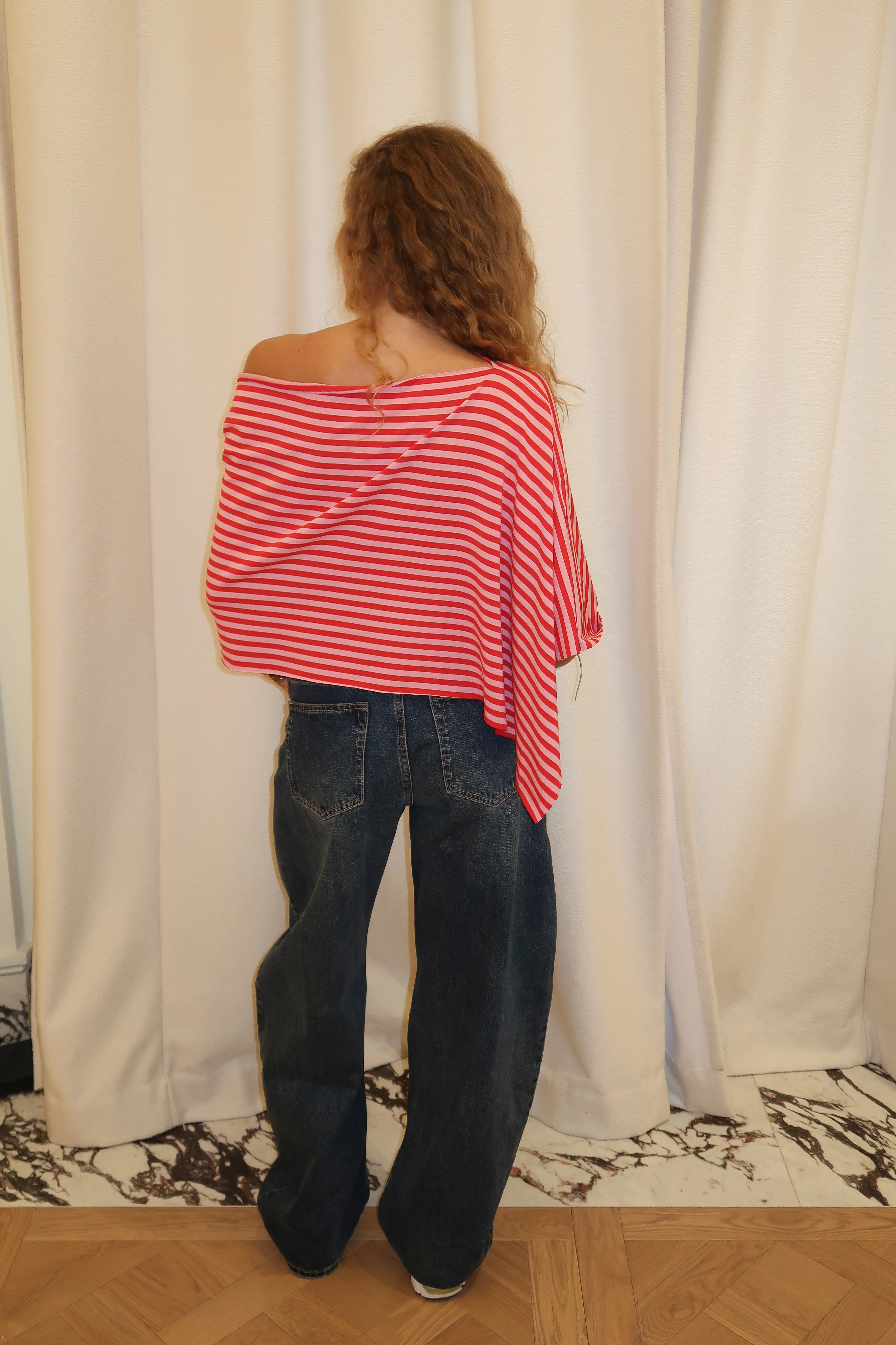 Haut Annick bordeaux et rose - Image 2