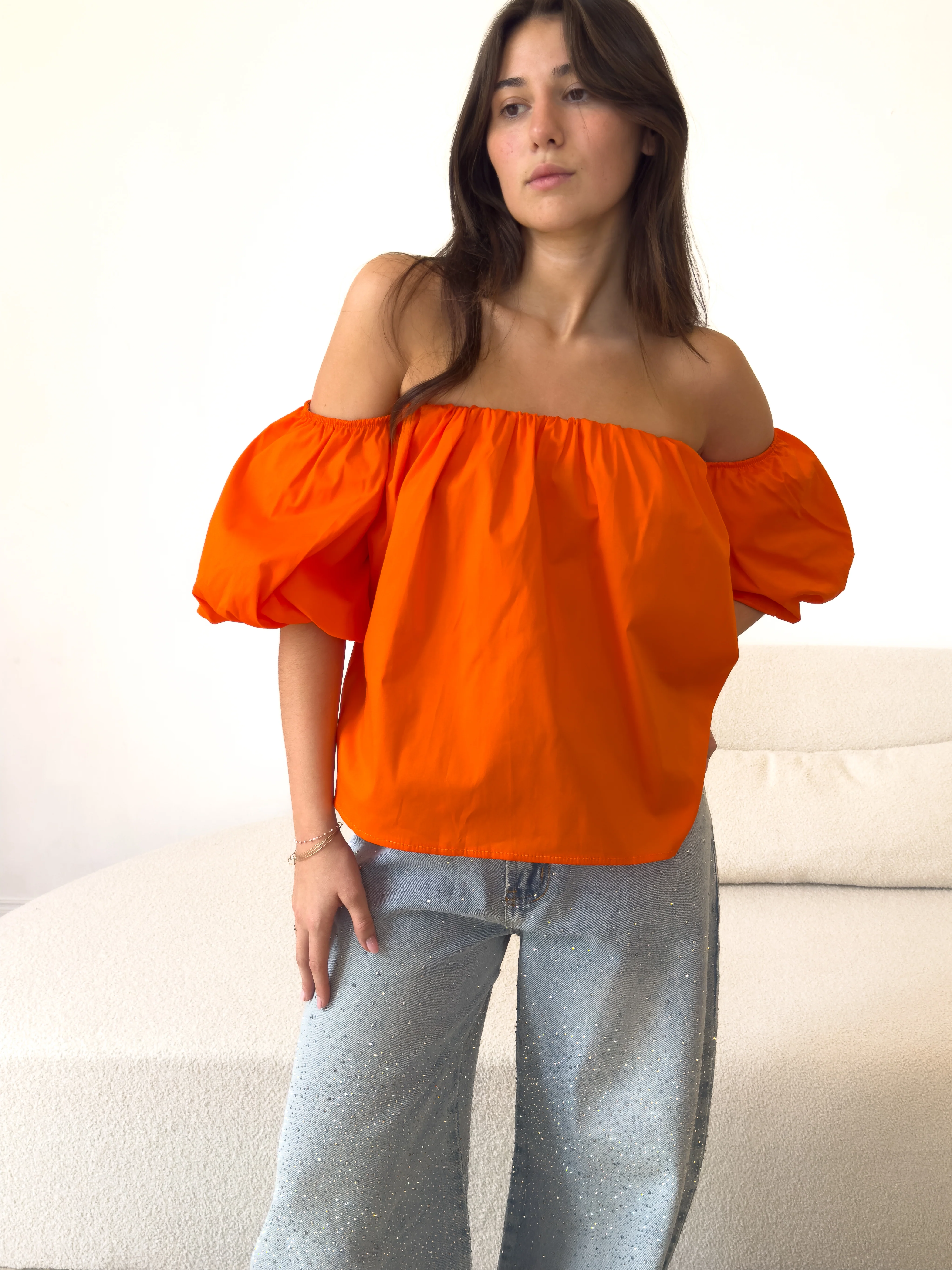 Haut Maude orange