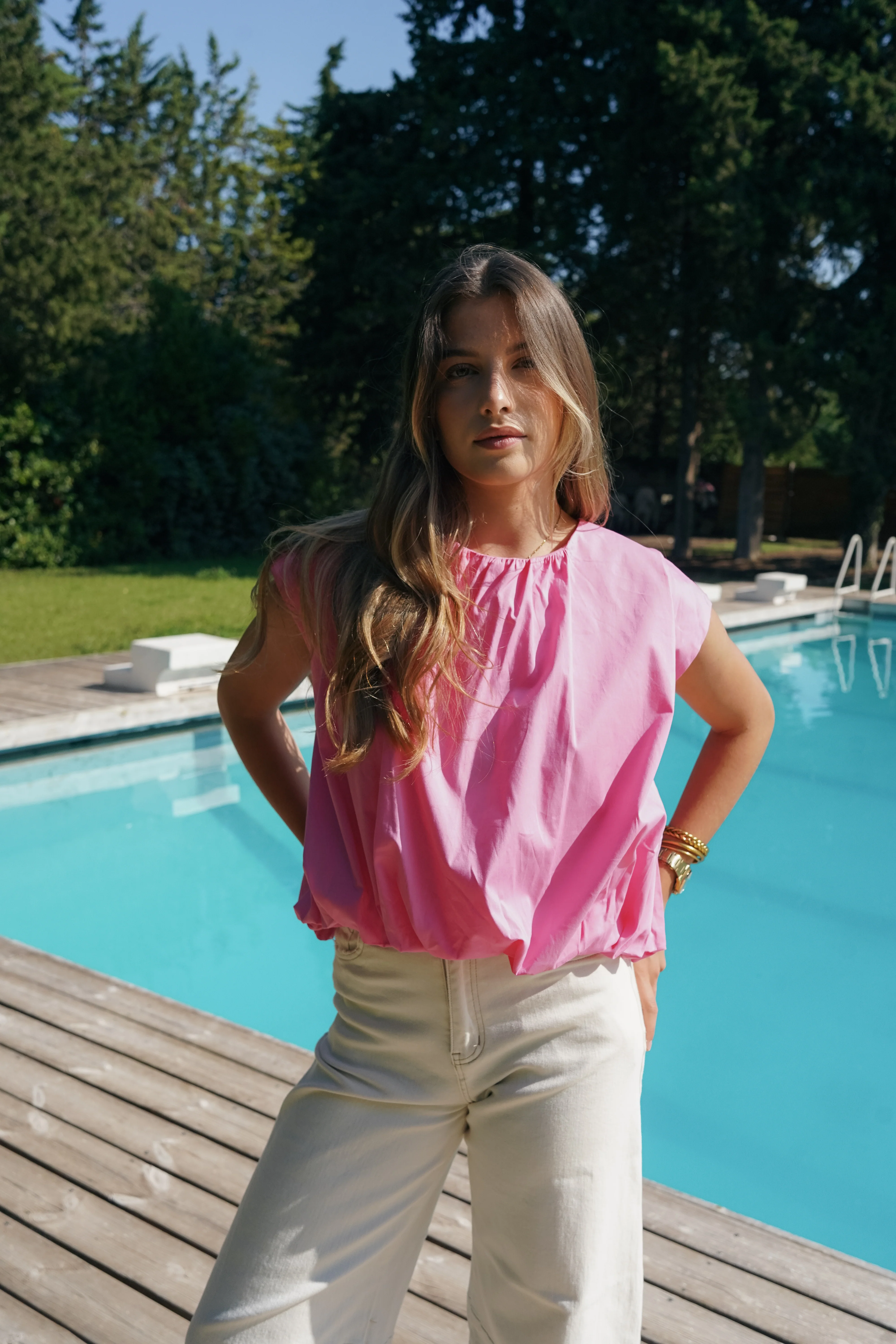 Haut Amandine rose - Image 2