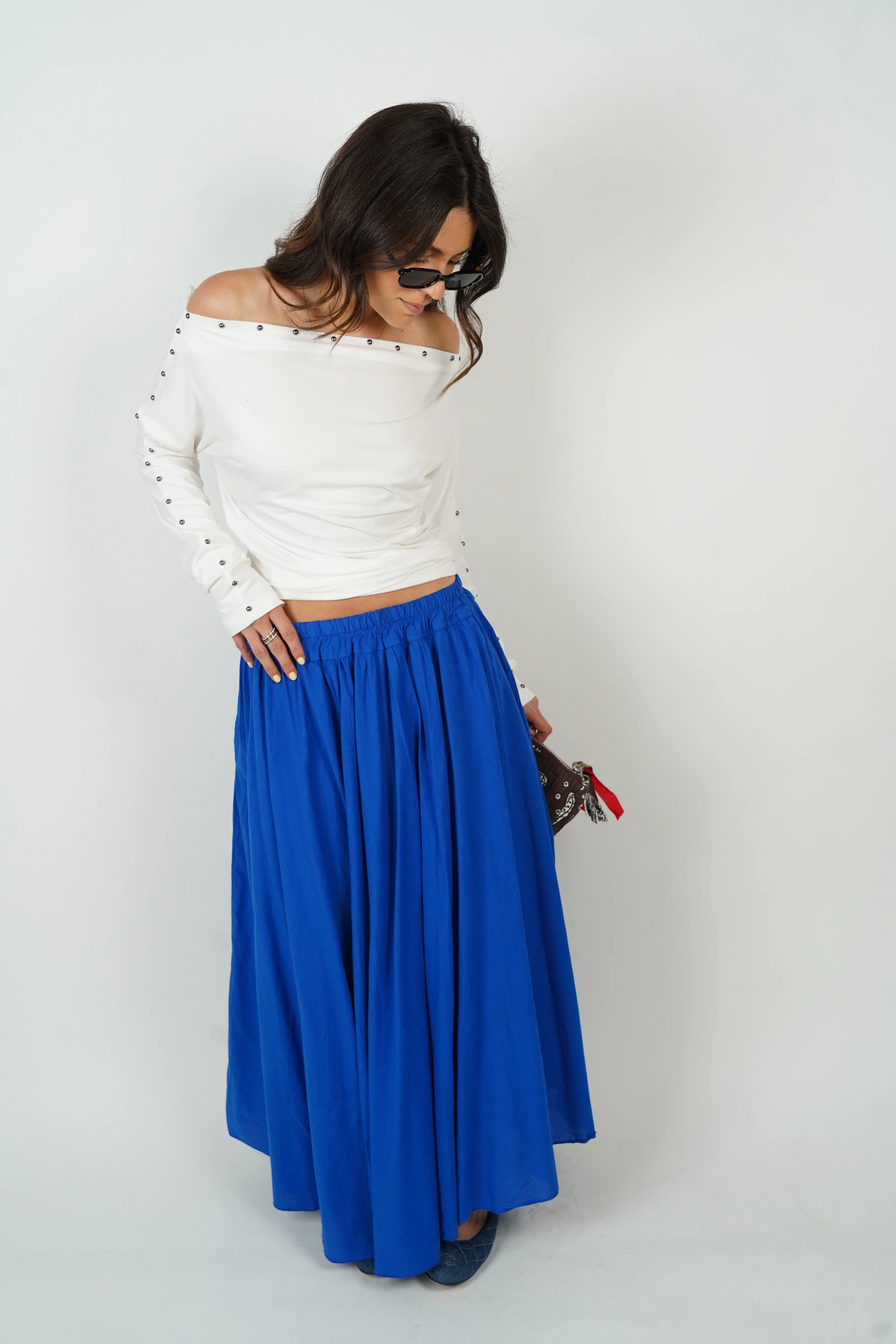 Jupe Martine bleu roi - Image 2