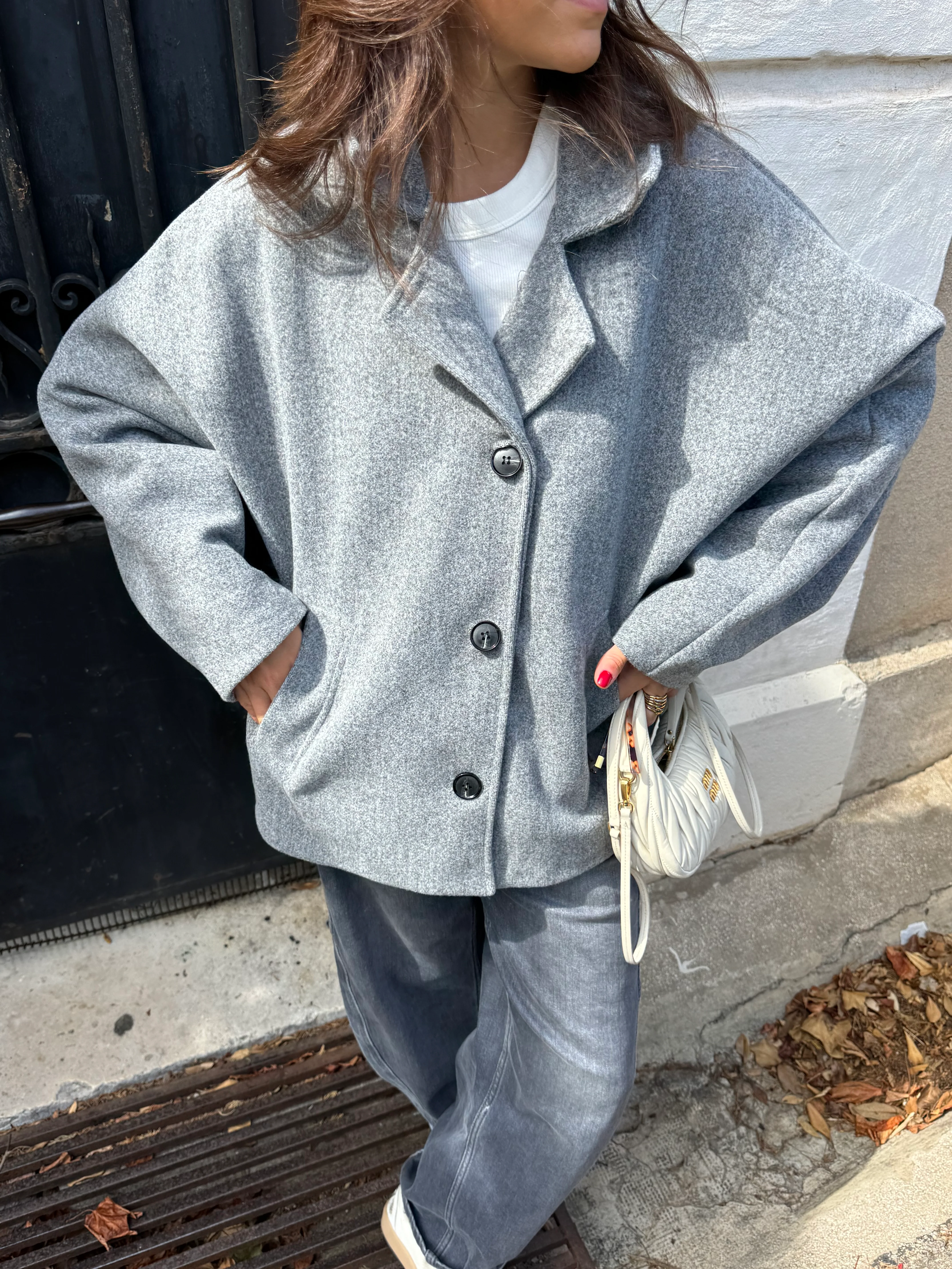 Manteau Agathe gris - Image 3