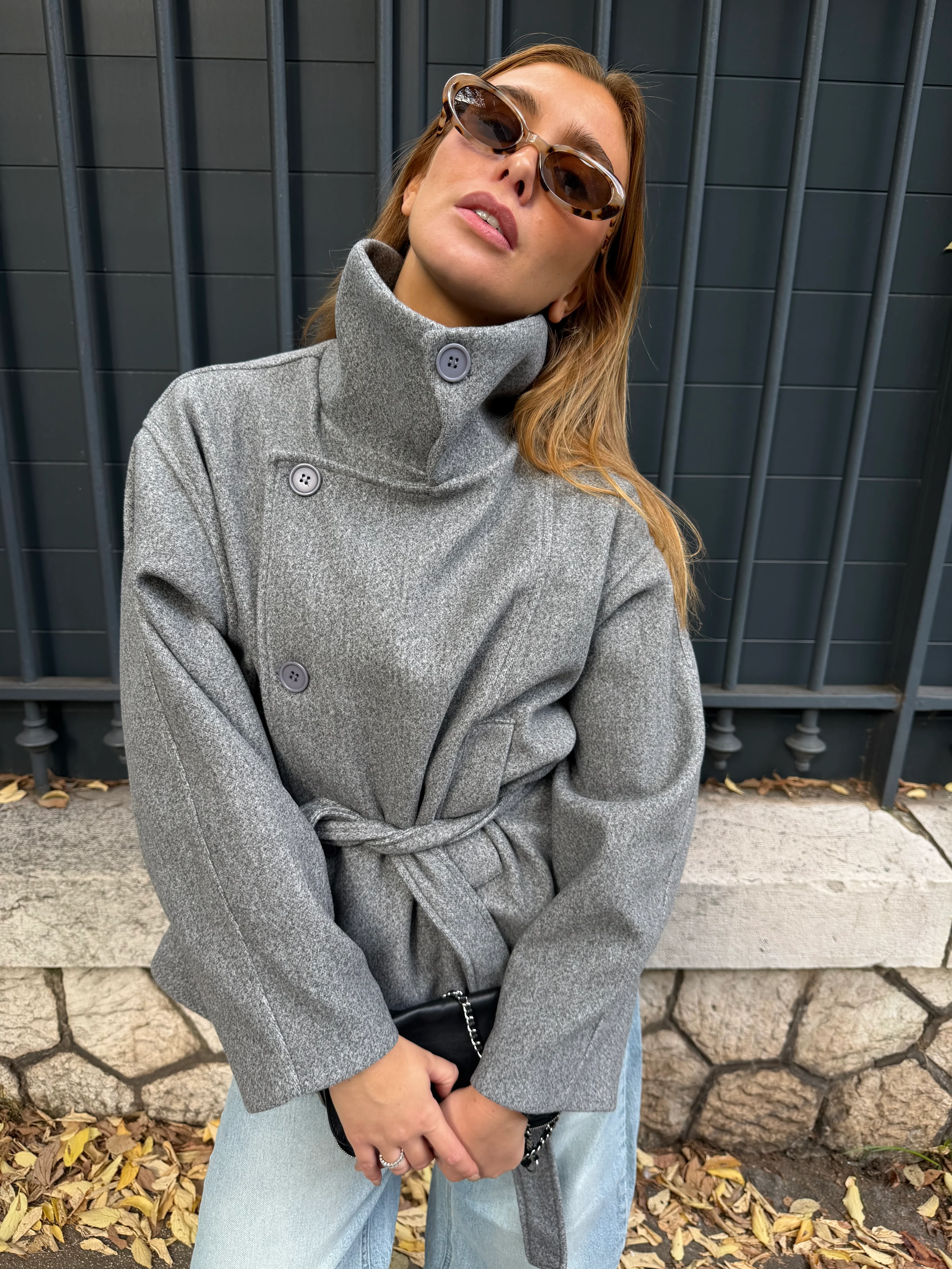 Manteau Roxane gris - Image 3