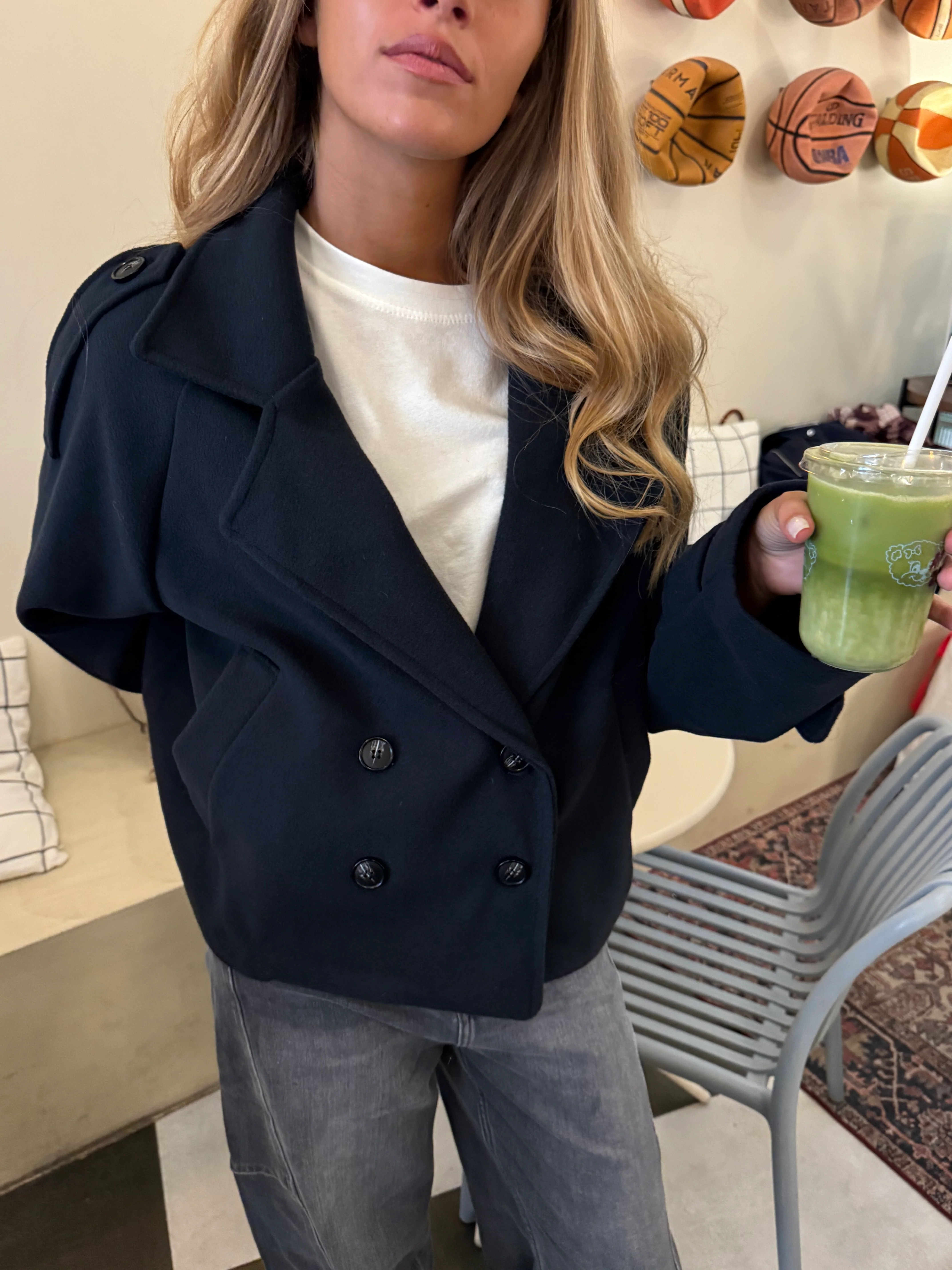 Manteau Spancer bleu marine - Image 3
