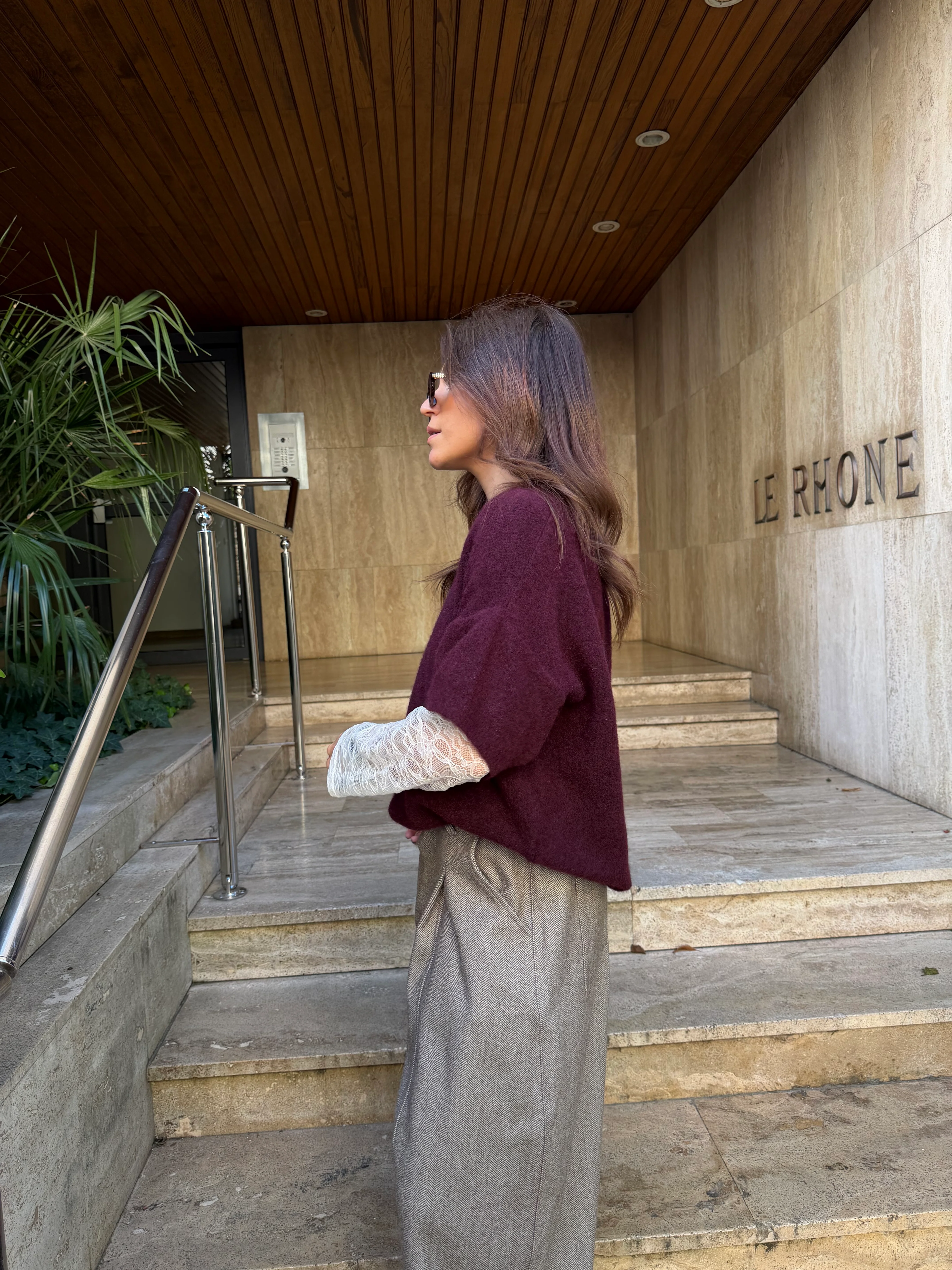Pull Athéna bordeaux - Image 3