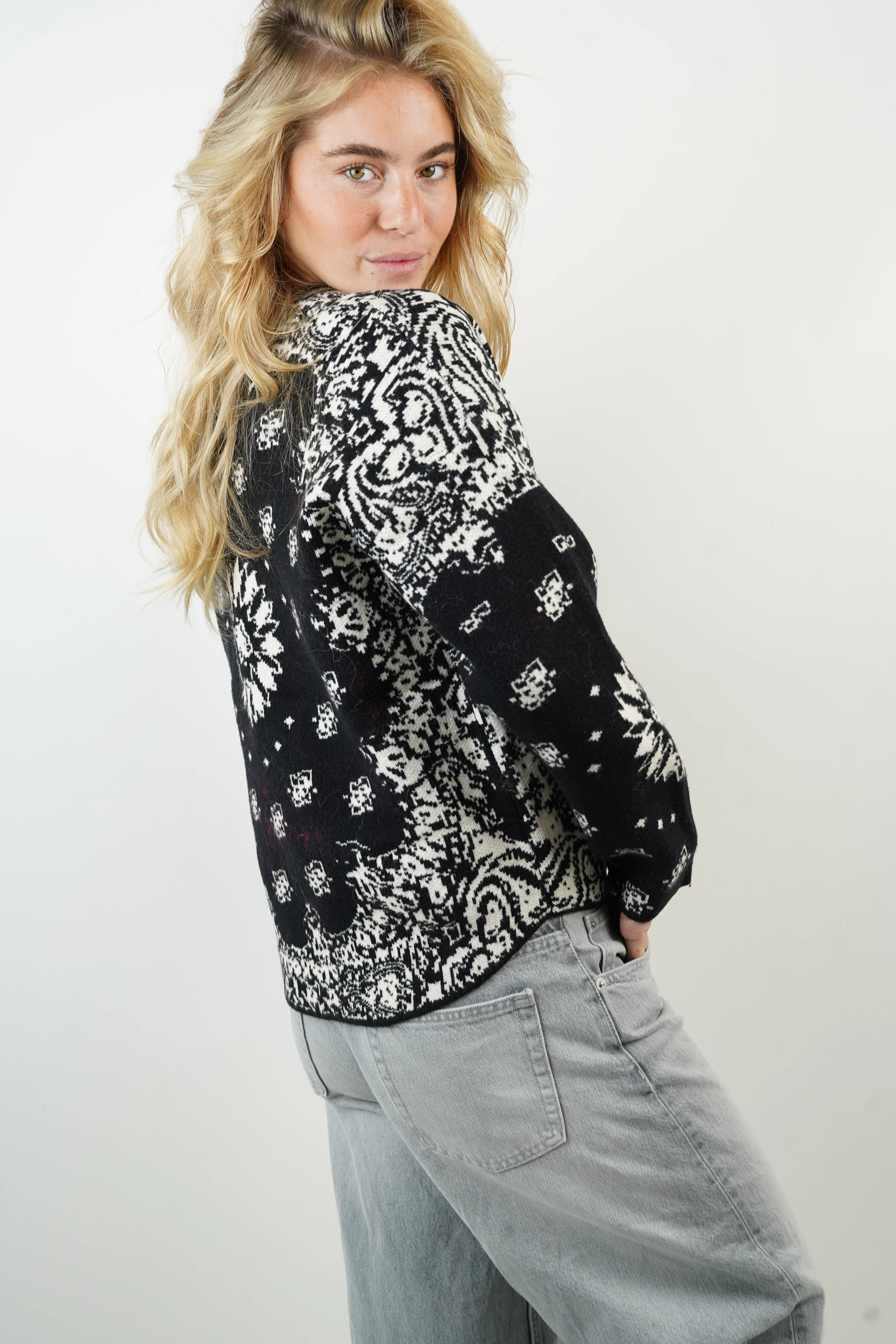 Pull cachemire/laine Emma noir - Image 2
