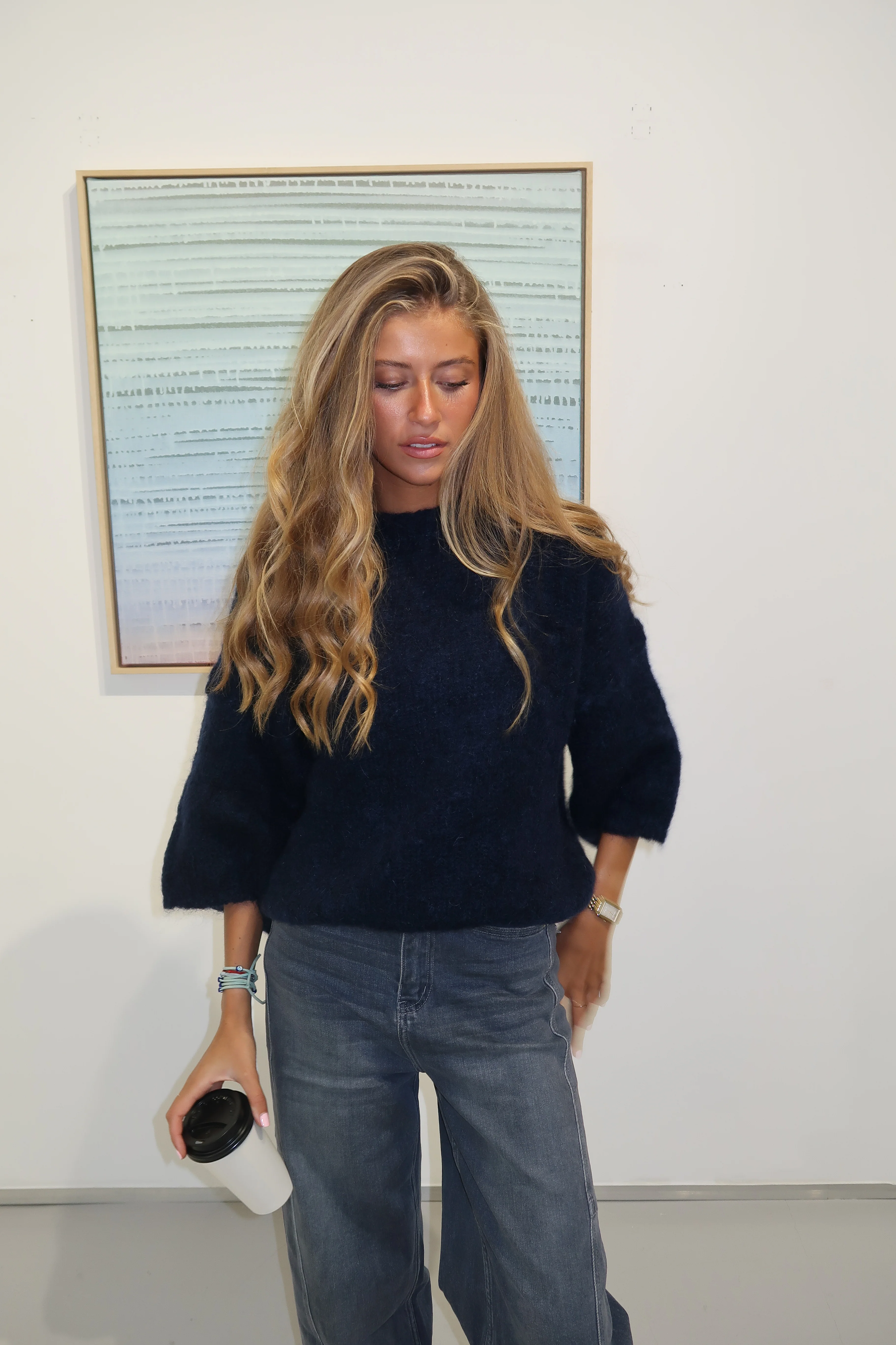 Pull mohair Judith bleu marine - Image 3