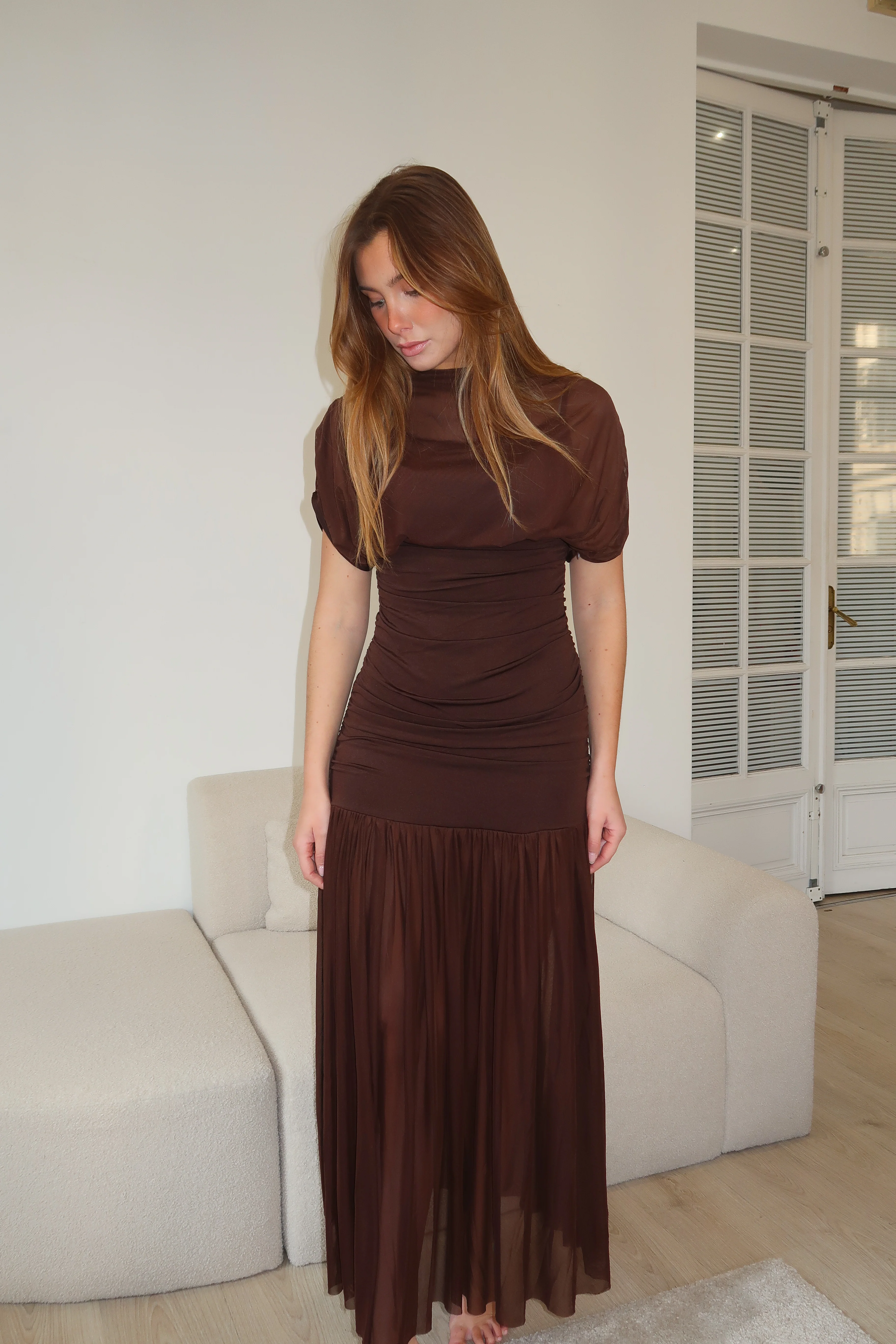 Robe Flavie marron