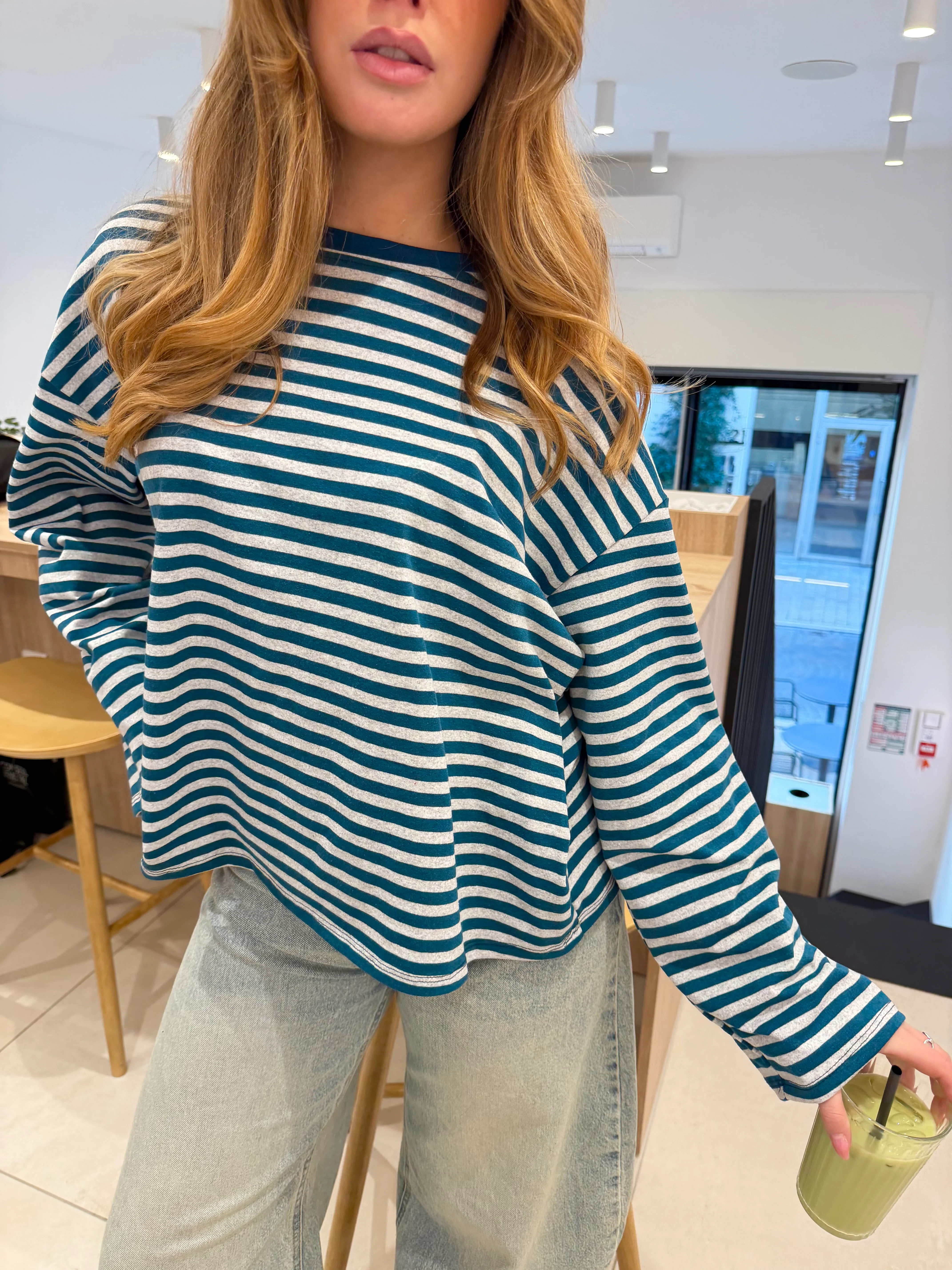 Tee-shirt Océane gris et bleu canard - Image 5