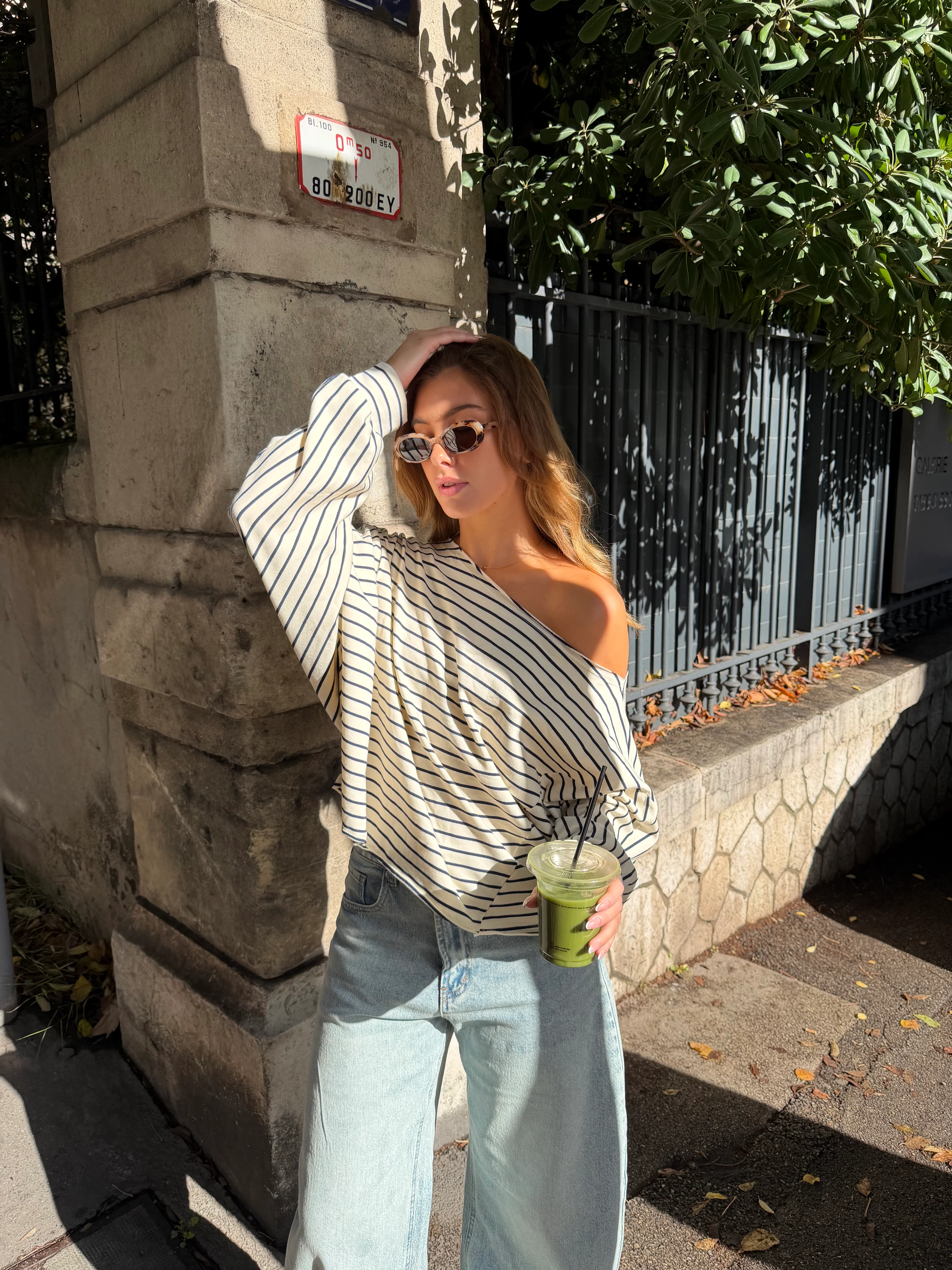 Tee-shirt Juliette à rayures bleues - Image 3