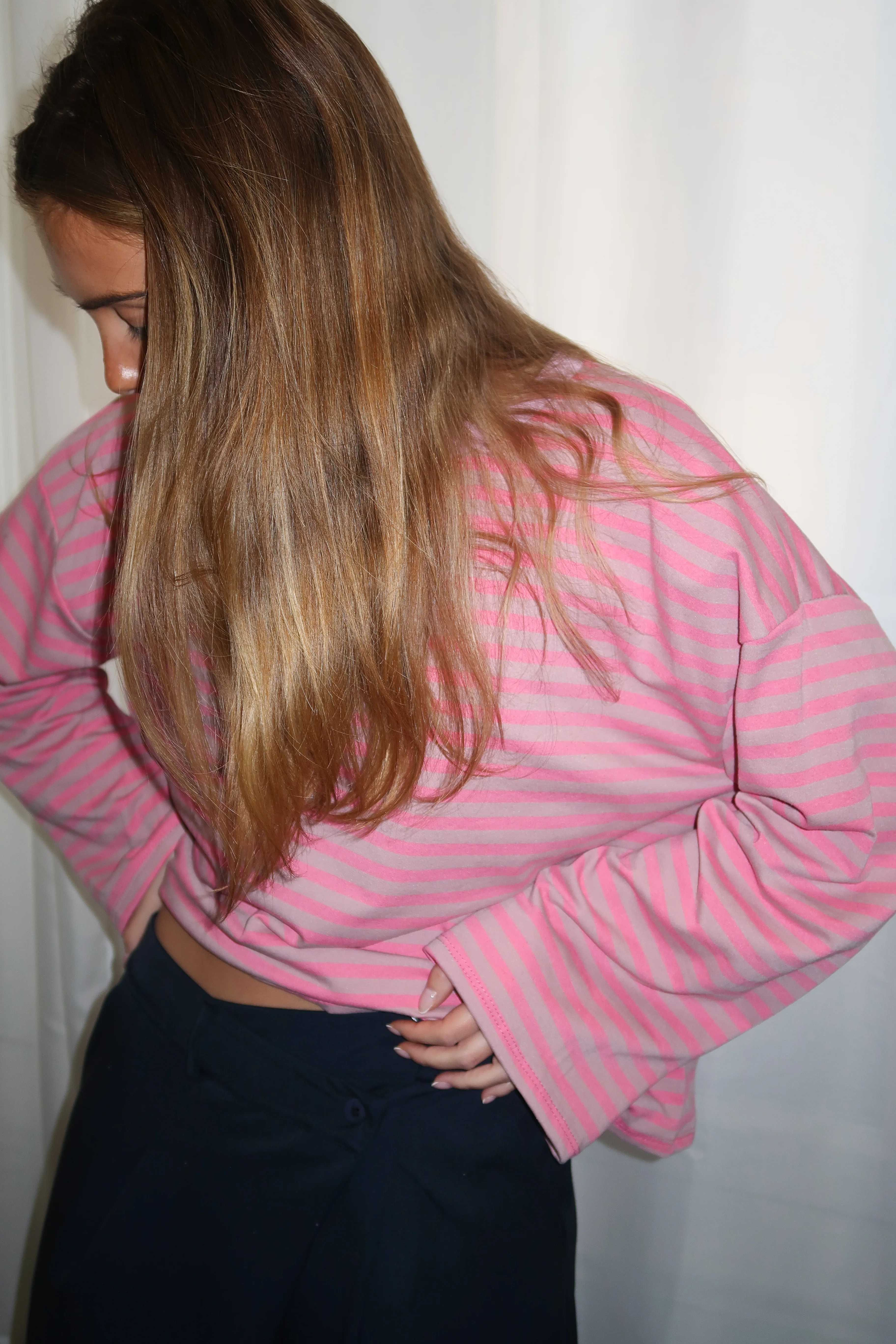 Tee-shirt Océane rose et taupe - Image 4