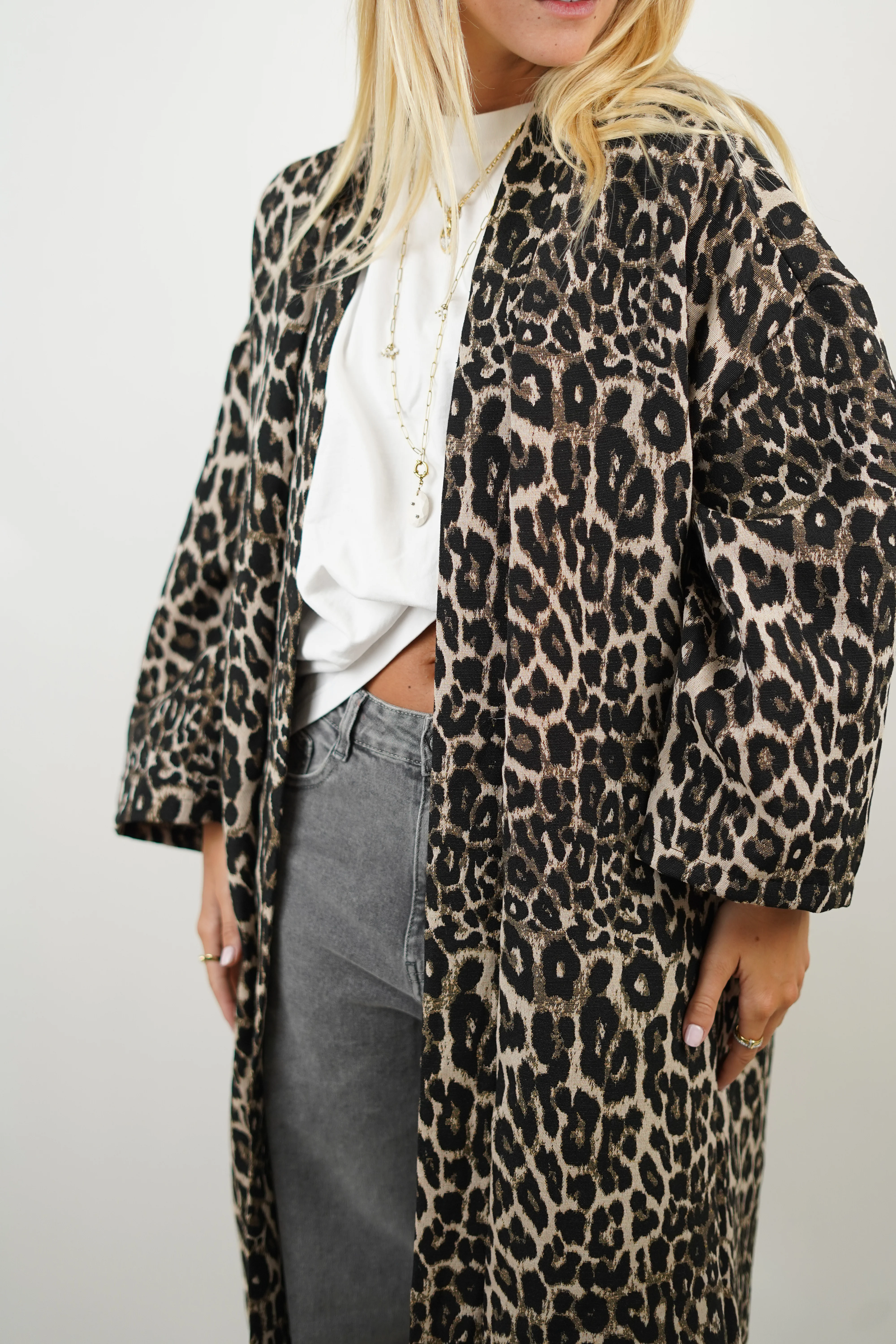 Veste léopard longue - Image 4